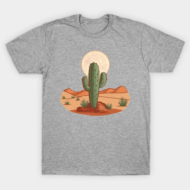 Cactus In The Desert Sun T-Shirt by EpicFoxArt